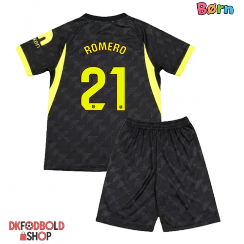 Atletico Madrid Cristian Romero #21 Udebanesæt Børn 2026-27 Kort ærmer (+ korte bukser)